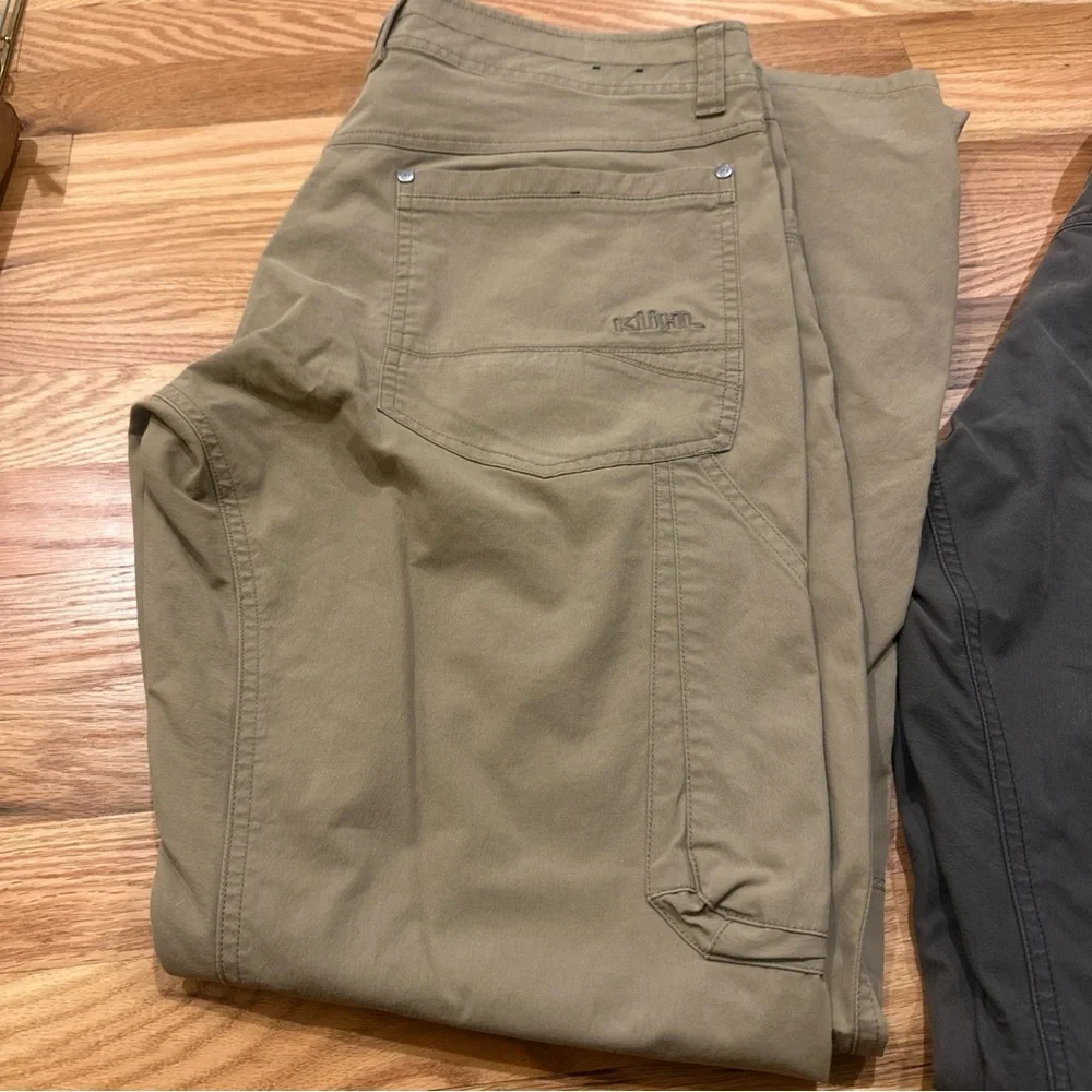 Lot of 2 Kuhl Revolvr Vintage Patina Dye Beige Gray Hiking Pants Outdoor Men 34 - Picture 2 of 16